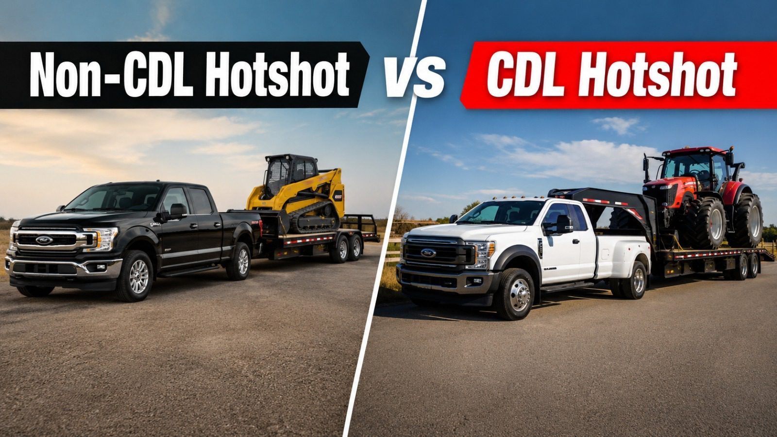 CDL vs Non-CDL Hotshot Trucking Comparison 2026